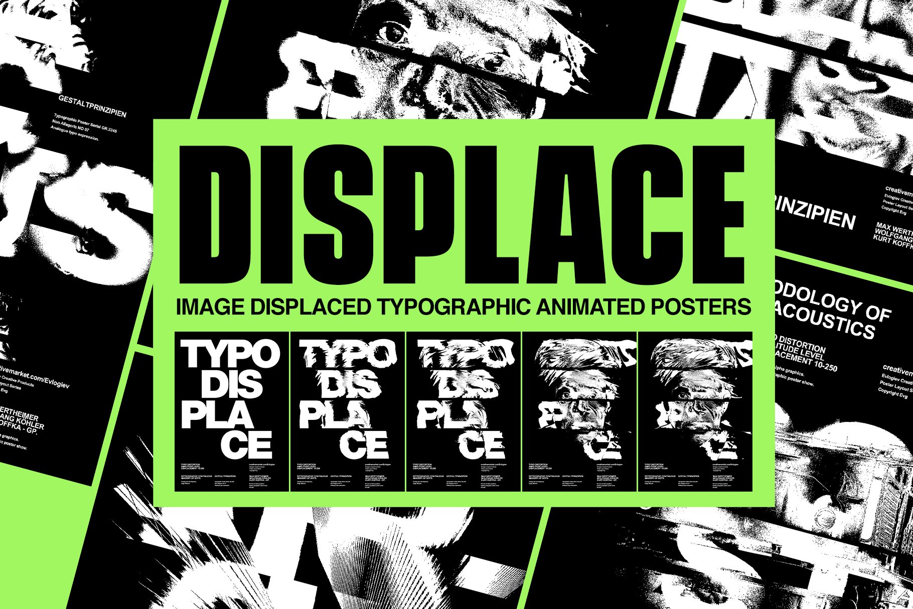 错字置换海报PSD动画海报模板 TYPO DISPLACE / ANIMATED TEMPLATES 设计素材 第1张