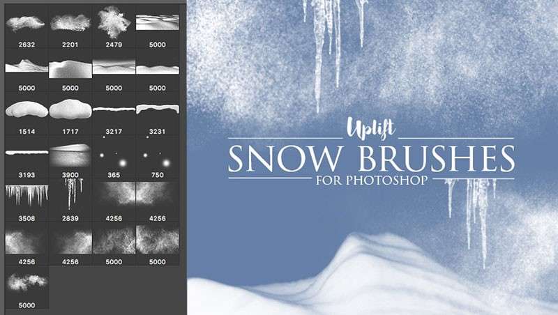 25个用于Photoshop的雪景效果笔刷 笔刷资源 第2张