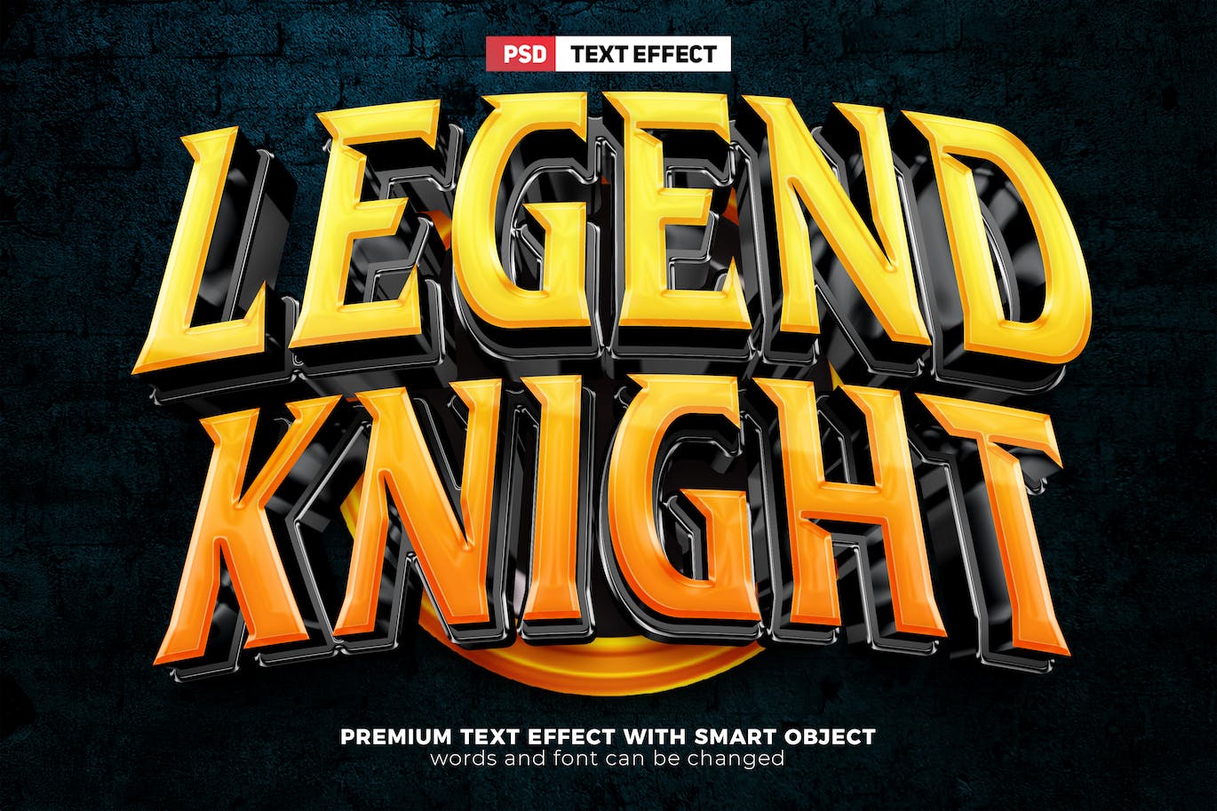 骑士运动游戏团队3D文本效果 Legend Knight Esport Team 3D Text Effect 插件预设 第1张
