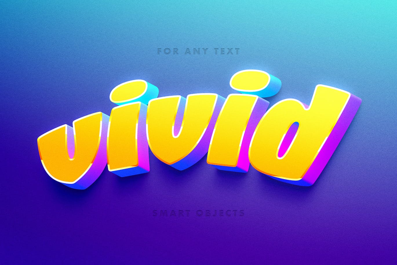 生动的卡通3D文字效果 Vivid Toon 3D Text Effect 设计素材 第1张