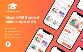 LMS系统学生移动应用程序iOS 和 Android UI 套件