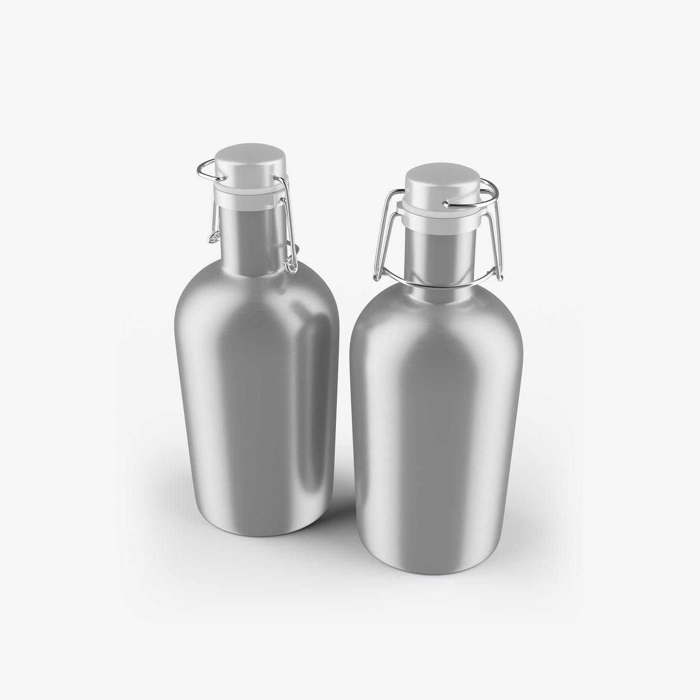 金属保温瓶外观设计样机 Metallic Thermo Bottle Mockup 样机素材 第2张