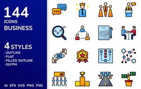 商业发展业务图标集 Business Icon Pack