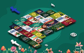 春季销售社交Banner广告PSD模板 Spring Sale Socials Banners Ad