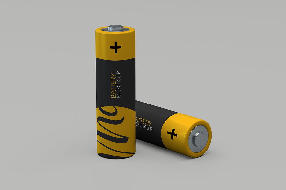 电池品牌包装样机模板 Battery Isolated Mockup 样机素材 第3张