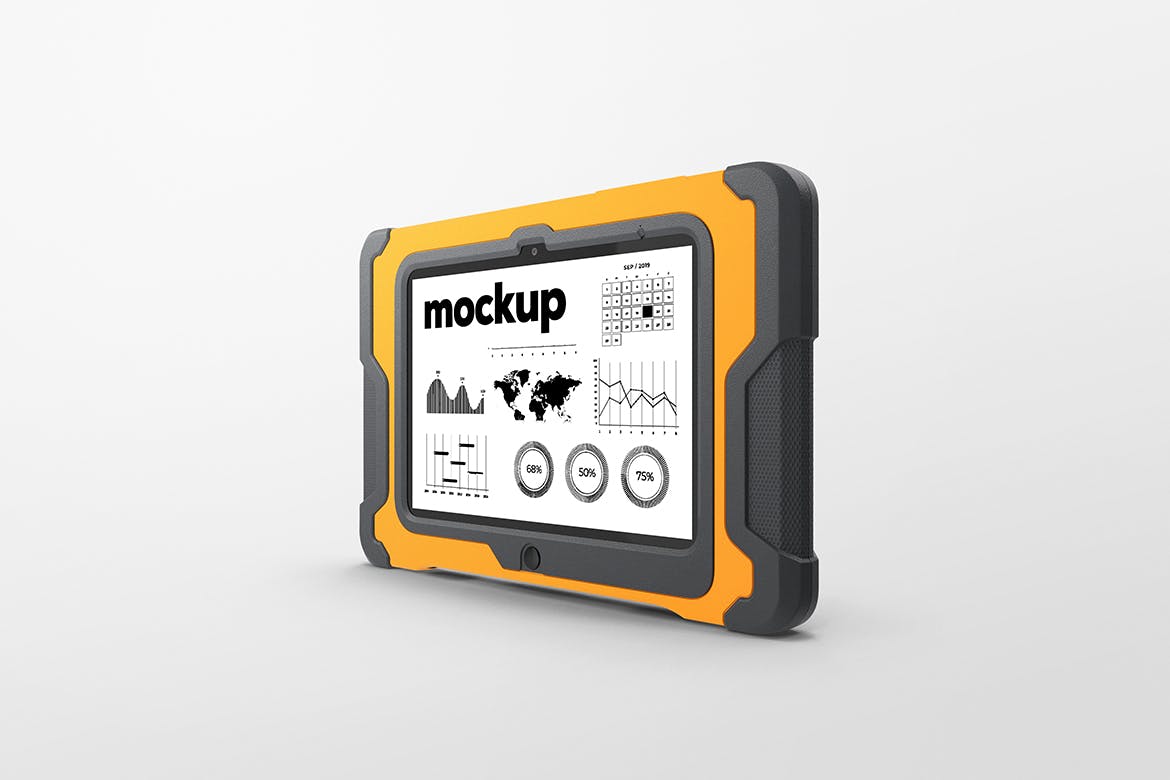 监测设备平板电脑样机模板 Diagnostic Tablet Mockup 样机素材 第4张