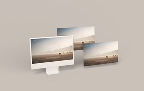 iMac屏幕设备展示样机 Screen Device Display Mockup