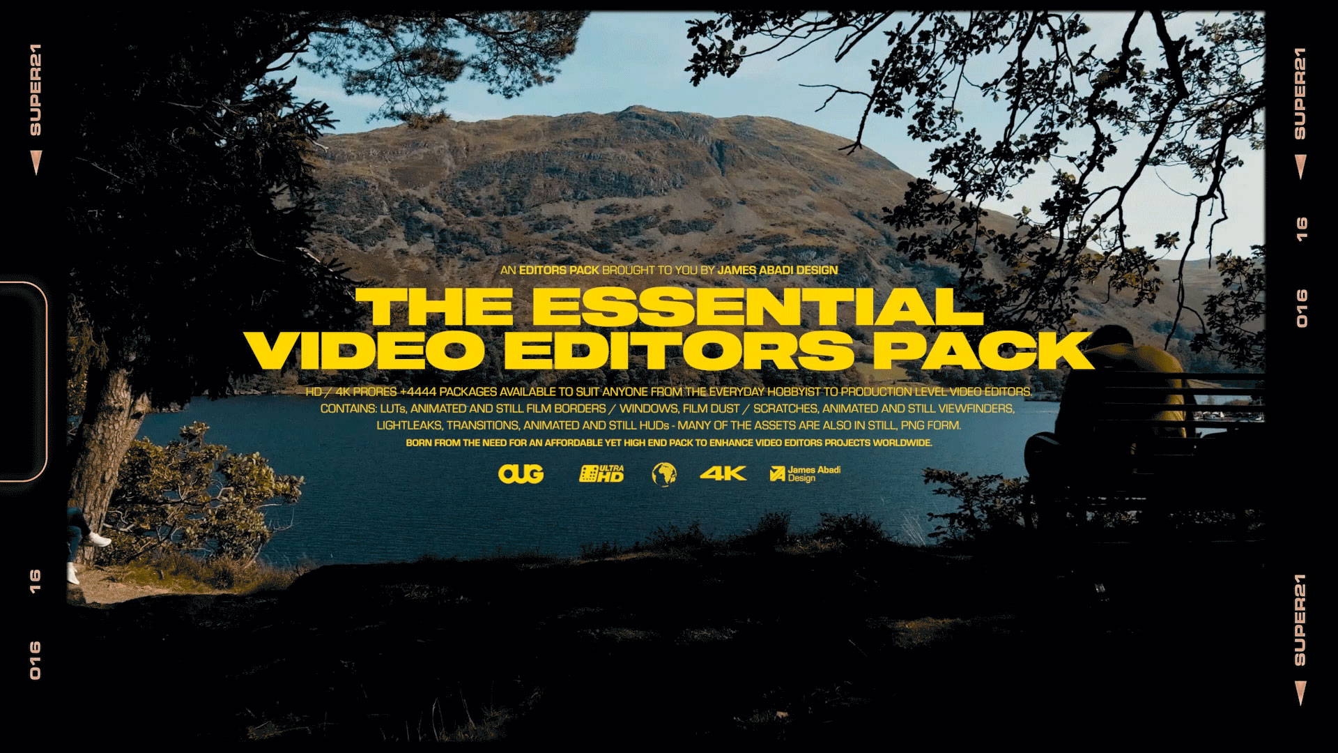 65+复古电影画框胶片动画静态取景器灰尘划痕电影级视频素材 James Abadi The Essential Video Editors Pack 影视音频 第1张