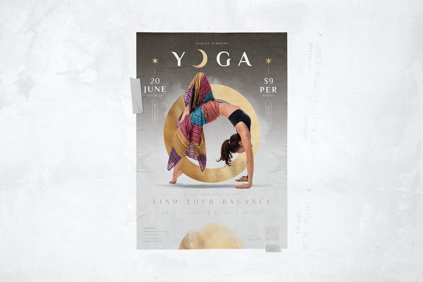 瑜伽课程宣传单模板 Yoga Flyer 设计素材 第2张