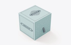 拖拉式纸质牛皮纸盒包装设计样机 Slide Paper Kraft Box Mockup