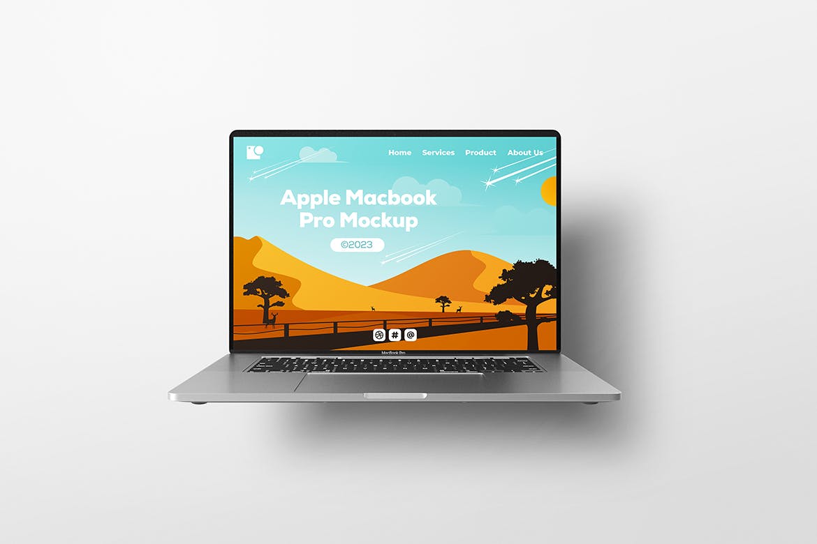 Macbook Pro 16英寸笔记本电脑样机 Macbook Pro 16 Inch Mockup 样机素材 第4张