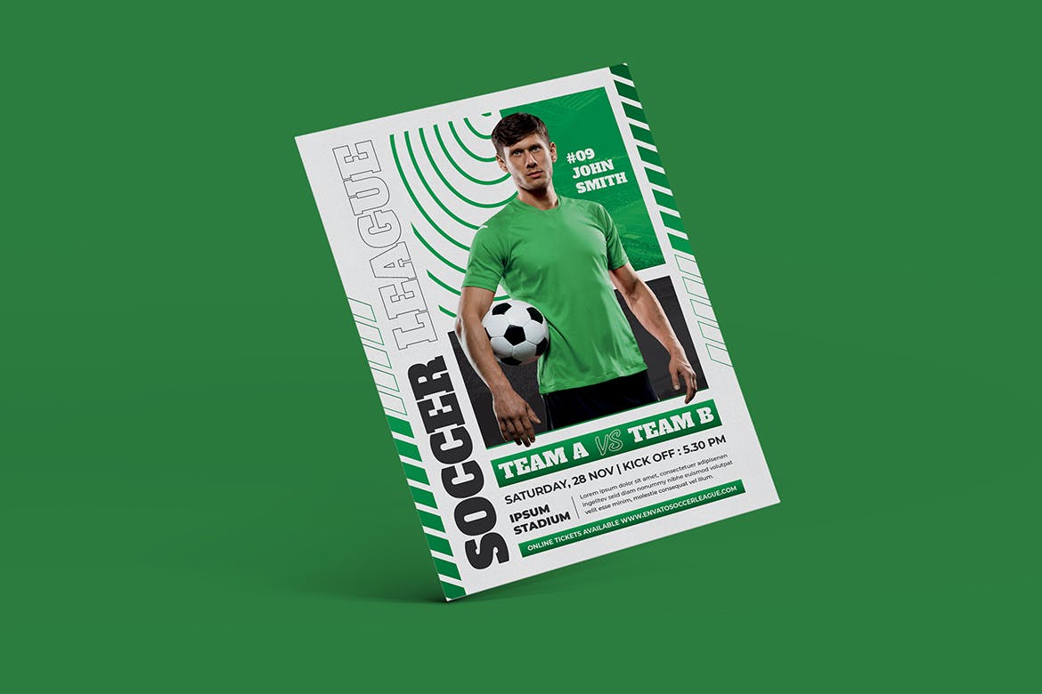 足球锦标赛海报设计 Soccer Tournament Flyer 设计素材 第4张