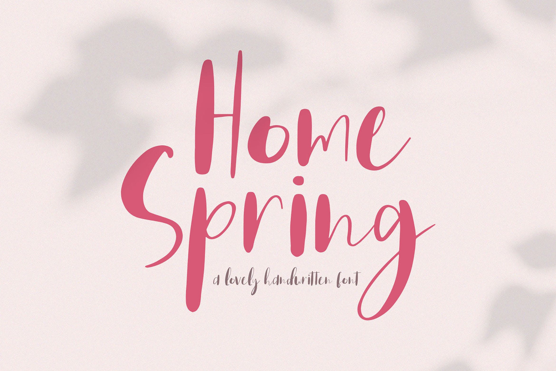 春季甜美品牌设计手写字体 Home Spring – Handwritten Font 设计素材 第1张