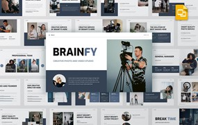 照片视频工作室谷歌幻灯片模板下载 Brainfy – Photo Video Studio Google Slides