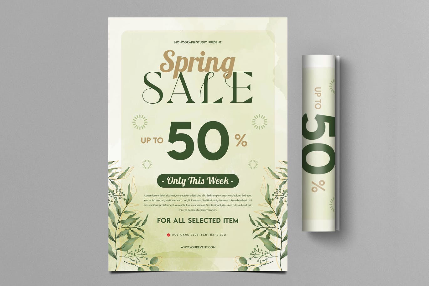 春季销售主题海报设计 Spring Sale Flyer 设计素材 第1张