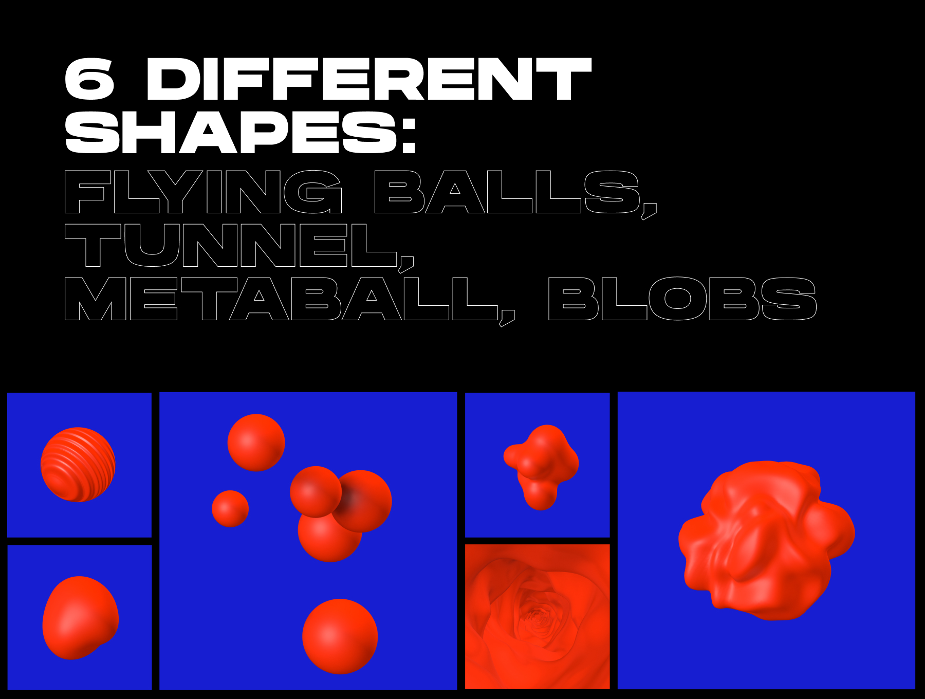 潮流现代3D动画抽象形状动画循环的抽象视频+平面背景素材 3D ANIMATED ABSTRACT SHAPES 设计素材 第7张