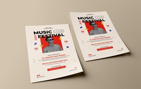 现代音乐节传单模板 Modern Music Festival Flyer Template
