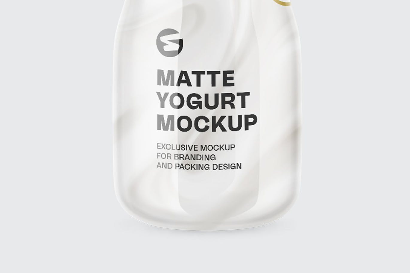 哑光酸奶瓶包装设计样机 Matte Yogurt Bottle Mockup 样机素材 第2张