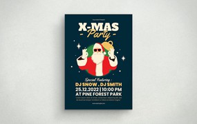 圣诞老人活动海报模板下载 Xmas Flyer Template