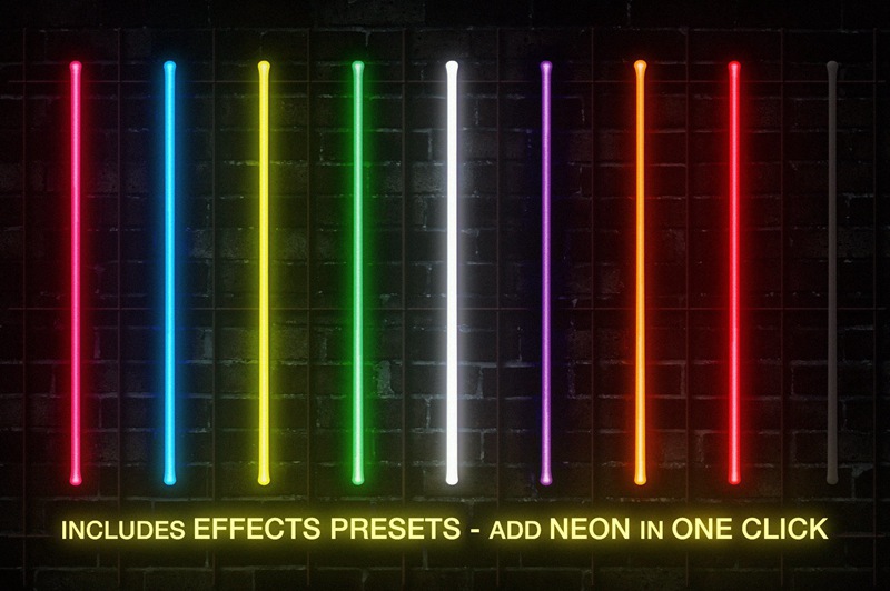 霓虹灯招牌文字特效PS模板&AE模板 Neon Sign Collection: Volume One 插件预设 第4张
