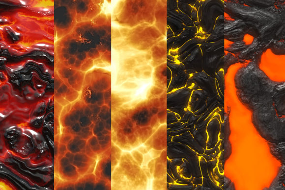 火山和熔岩岩浆背景纹理素材 Fire and Lava Textures 图片素材 第14张
