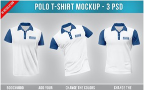 Polo T恤服装设计样机 Polo T-Shirt Mockup