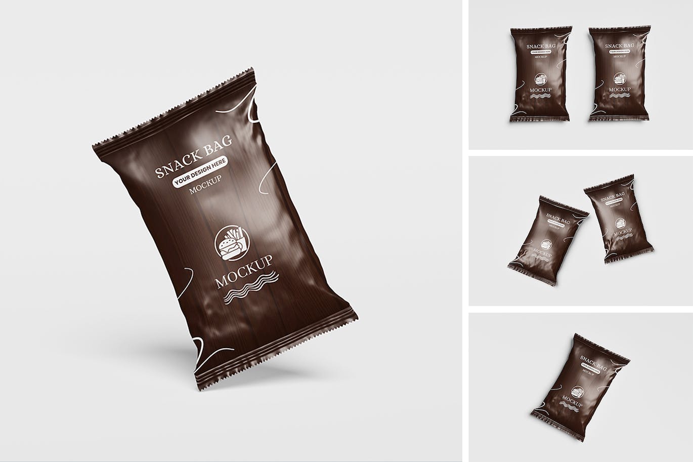膨化食品零食包装设计样机 Snack Packaging Mockup 样机素材 第1张