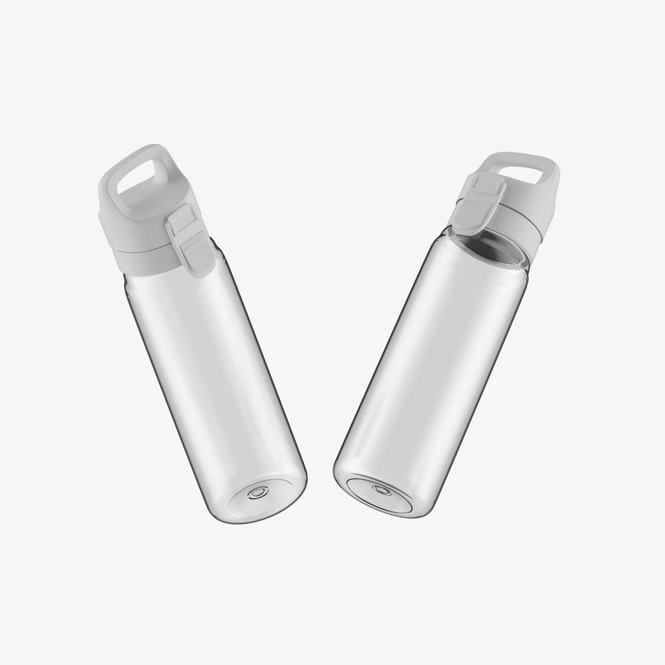 透明塑料运动水瓶设计样机 Sport Bottle Mockup 样机素材 第2张
