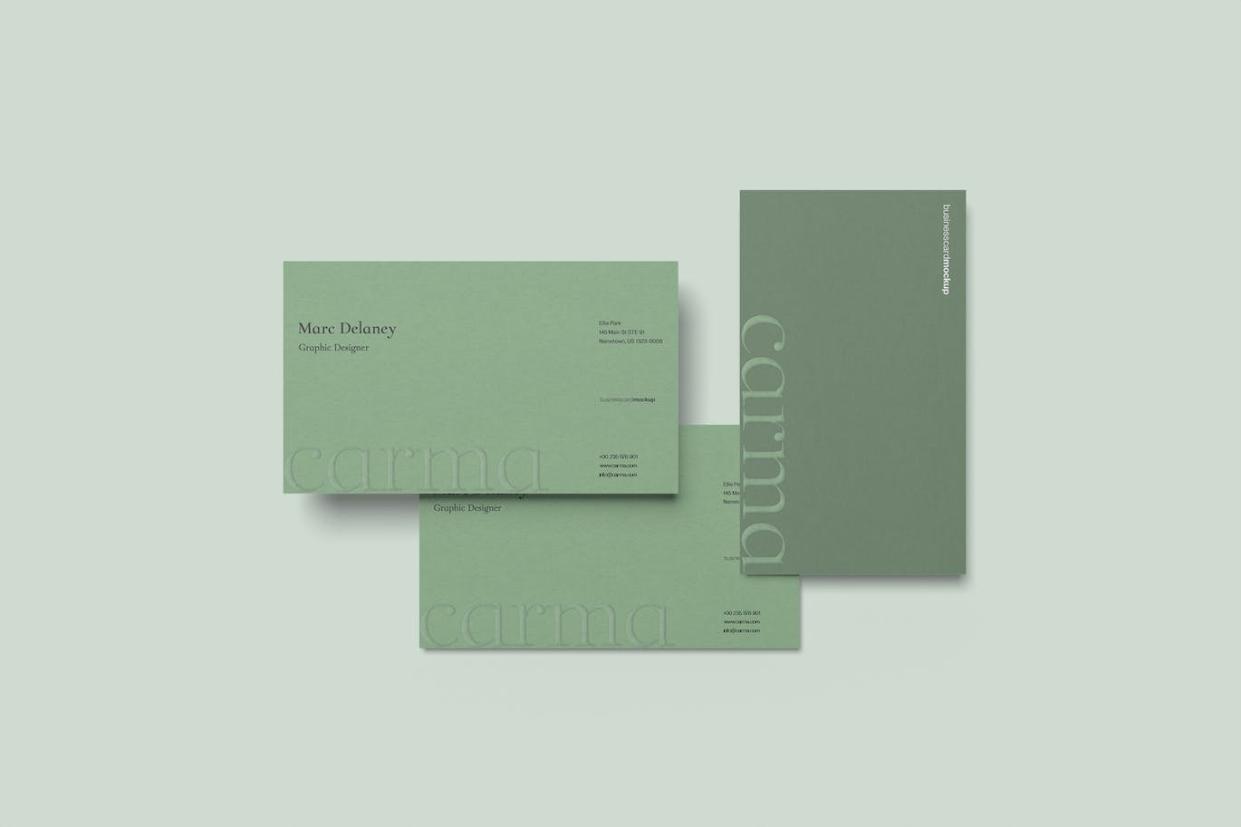 印刷名片品牌VI样机 Business Card Mockup 样机素材 第1张