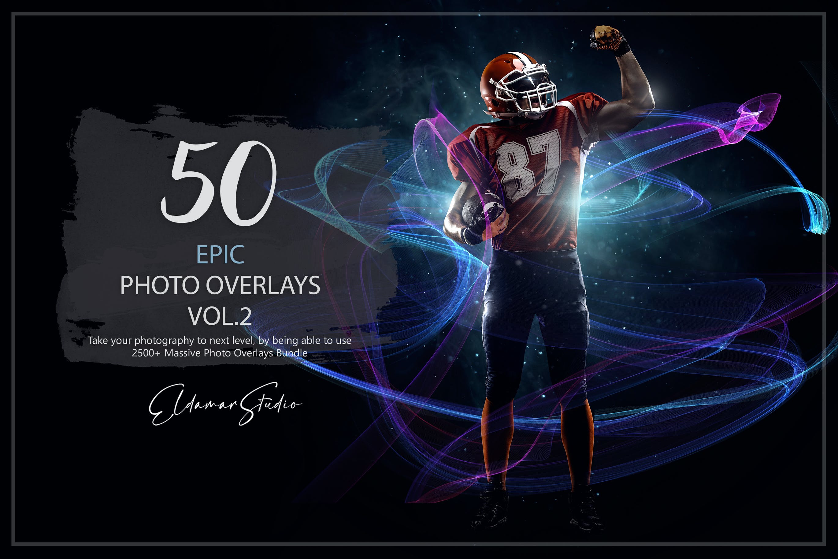 50个彩色线条照片叠层背景素材v2 50 Epic Photo Overlays – Vol. 2 插件预设 第1张