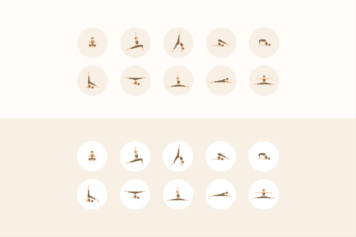 美丽瑜伽姿势插画素材v1 Lucka Yoga Poses – 10 illustrations Vol. 1 图片素材 第4张