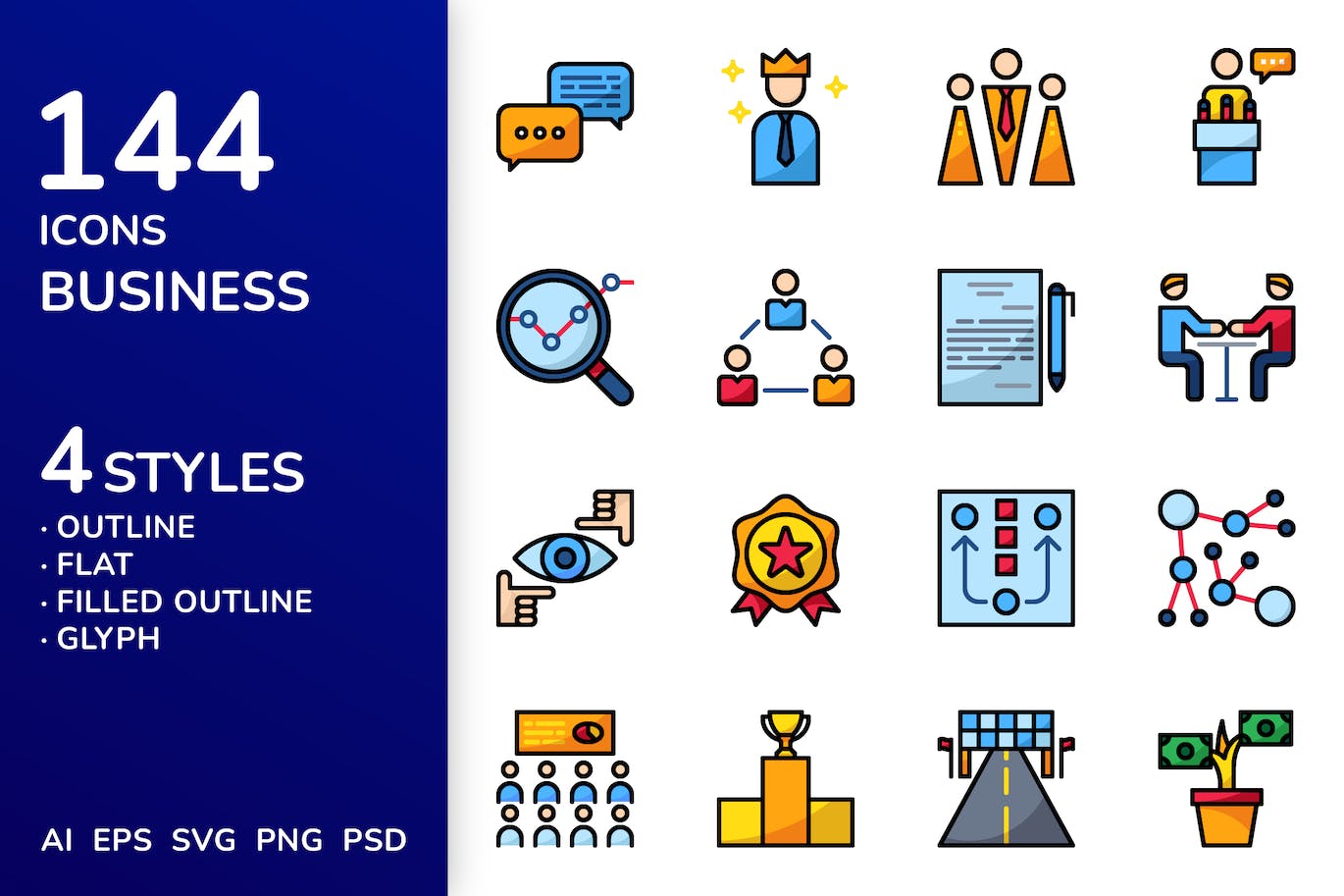 商业发展业务图标集 Business Icon Pack 图标素材 第1张