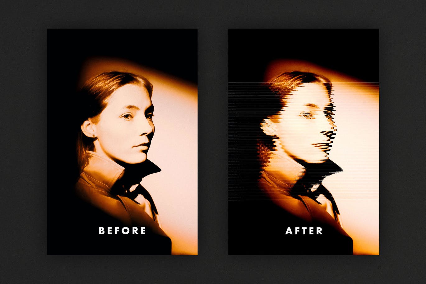线条磨砂玻璃效果海报模板 Frosted Glass Effect for Posters 插件预设 第4张