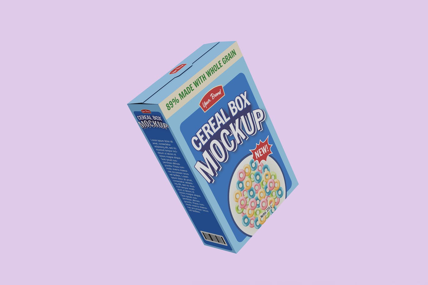 谷类食品包装盒设计样机 Cereals Box Packaging Realistic Mockup 3 Views 样机素材 第4张