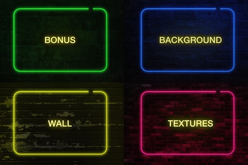 霓虹灯招牌文字特效PS模板&AE模板 Neon Sign Collection: Volume One 插件预设 第3张