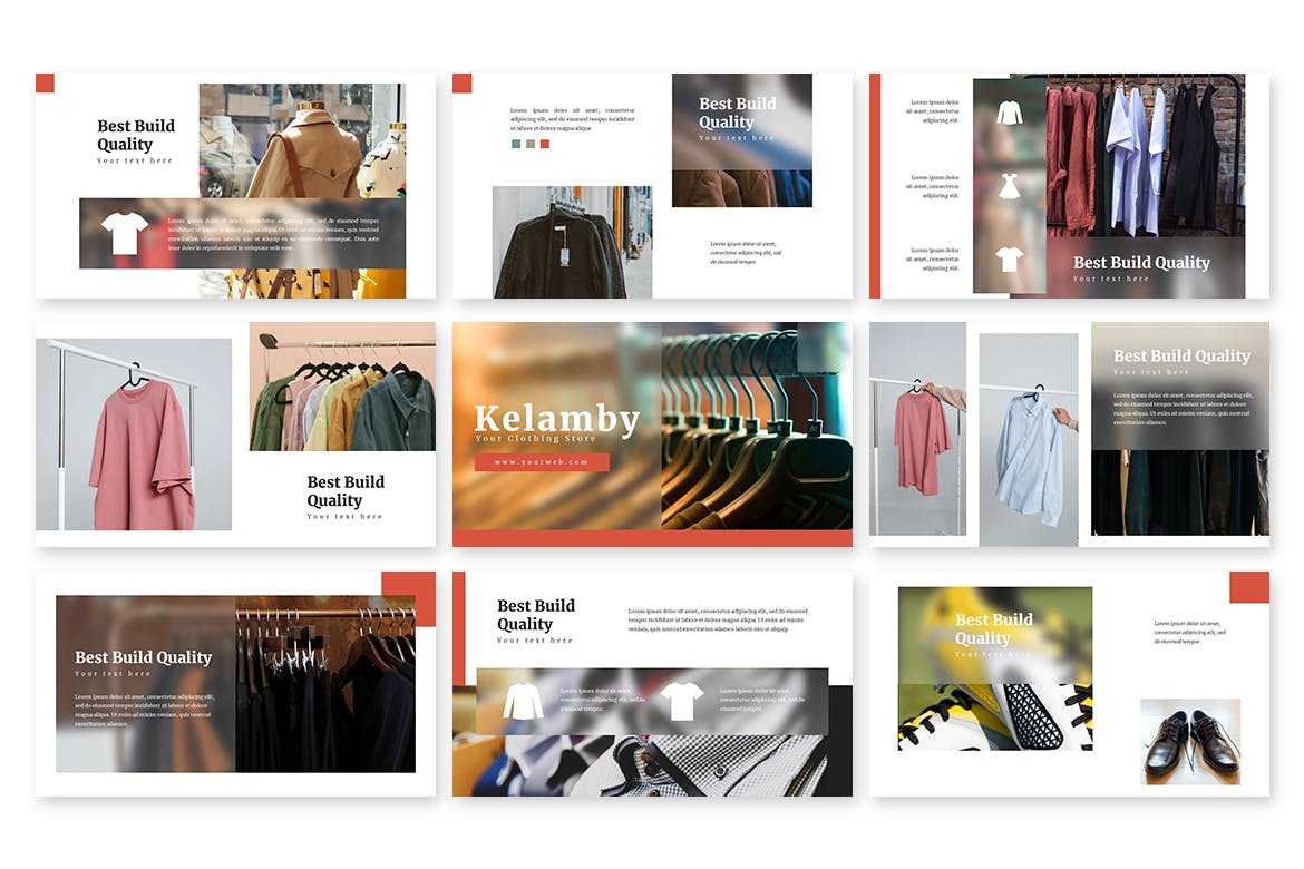 服装鞋店产品谷歌幻灯片设计模板 Kelamby – Google Slides Template 幻灯图表 第2张