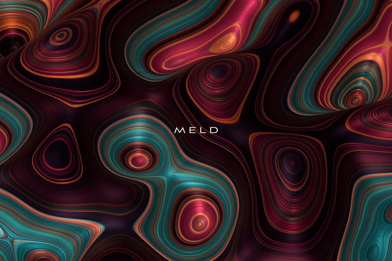 未来主义金属表面动态旋涡3D抽象纹理素材合辑 Meld: Glossy Abstract 3D Textures 图片素材 第8张