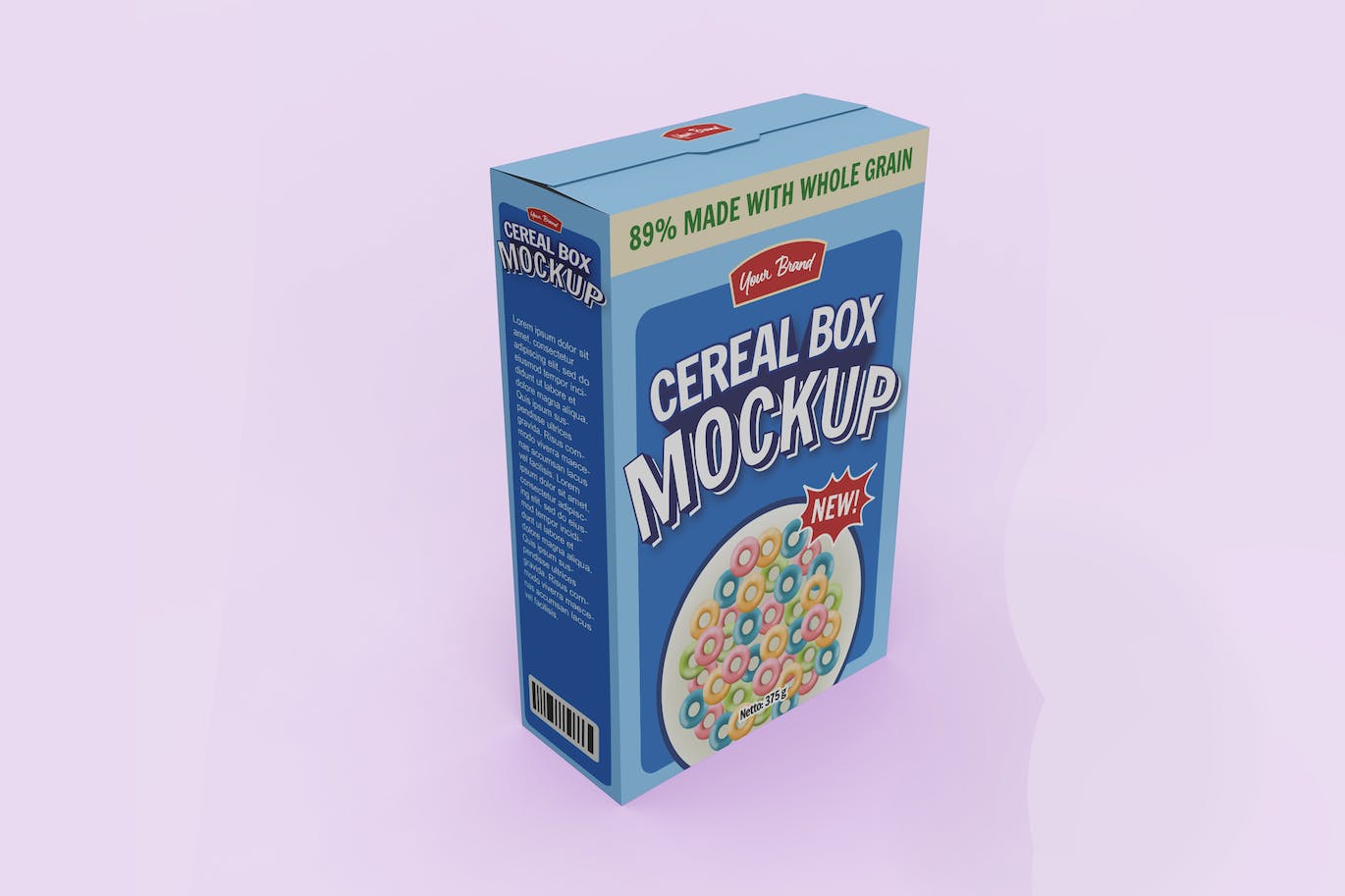 谷类食品包装盒设计样机 Cereals Box Packaging Realistic Mockup 3 Views 样机素材 第3张
