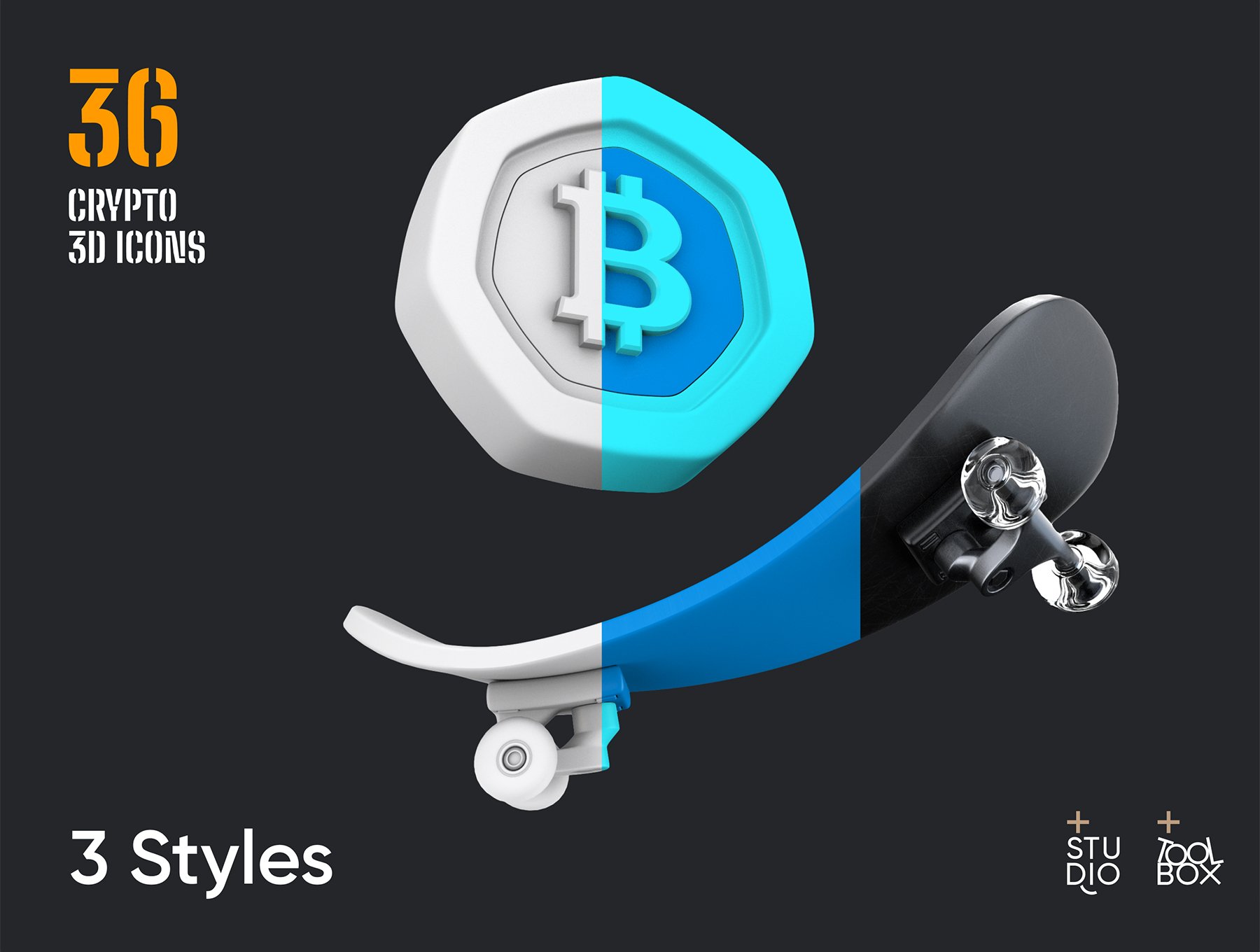 三维渲染加密钱包以太坊比特币虚拟货币主题3D插画图标合辑 36 Crypto 3D icons 图标素材 第8张