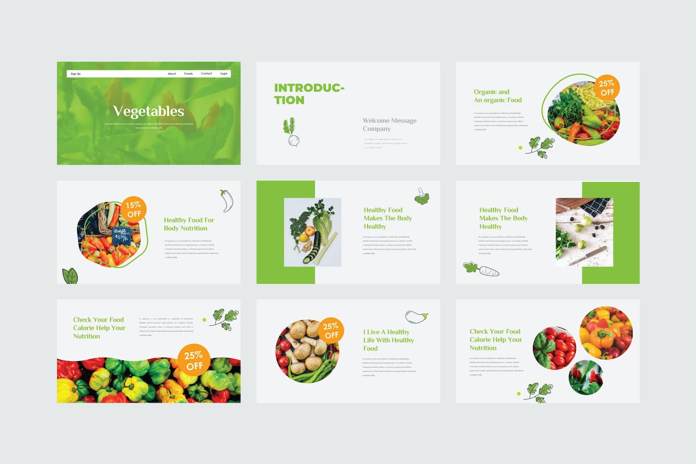 蔬菜农产品Google幻灯片设计模板 Vegetables – Google Slide Template 幻灯图表 第5张
