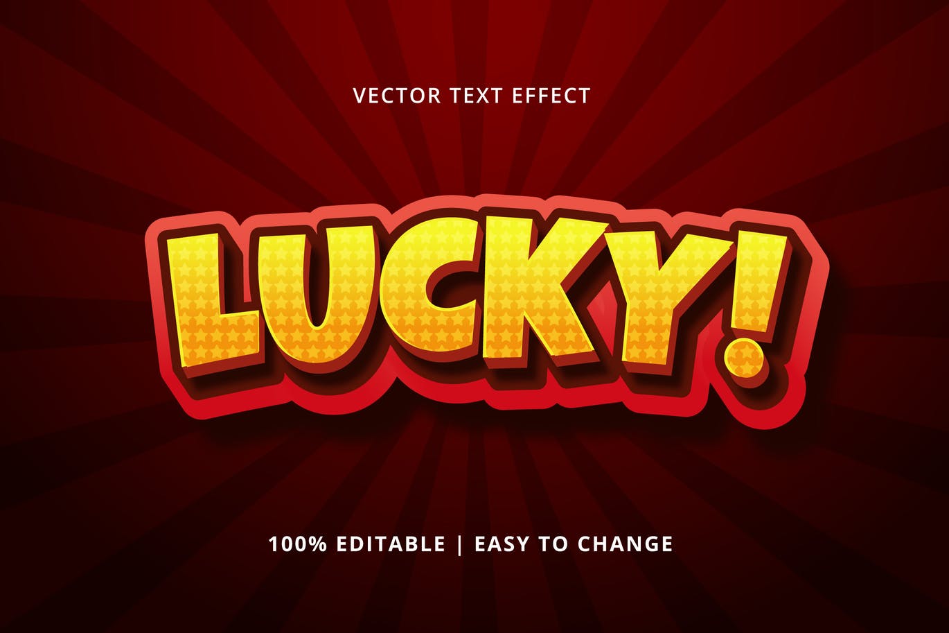 幸运3D可编辑的矢量文本效果 Lucky 3D – Text Effect Editable 插件预设 第1张