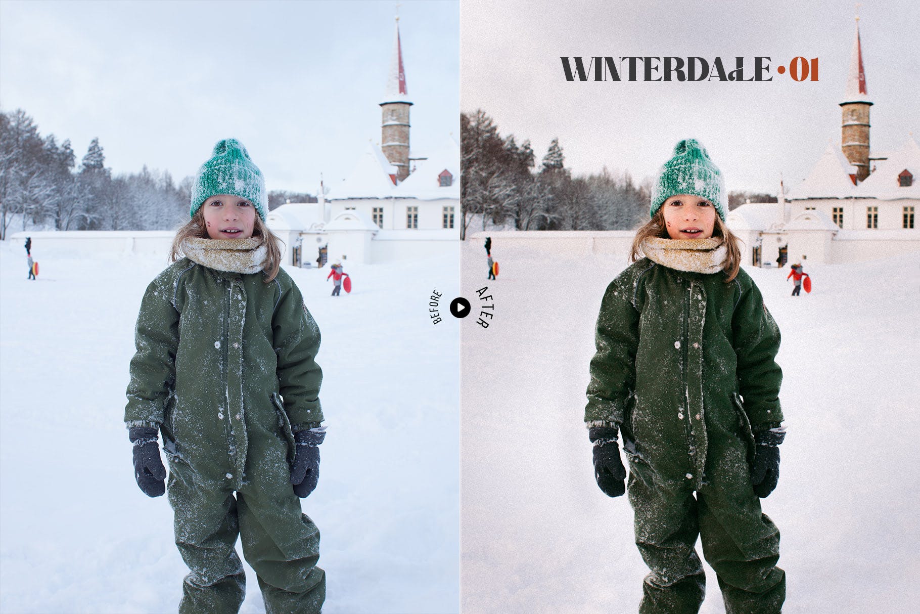 冬季人物摄影照片后期修图LR预设 Winterdale Lightroom Presets 插件预设 第3张