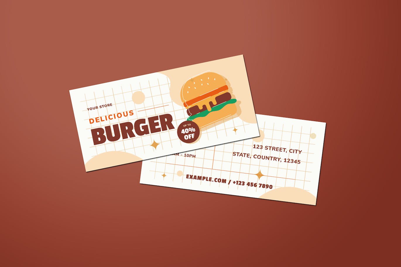 汉堡销售DL传单设计模板 Burger Sale DL Flyer 设计素材 第1张