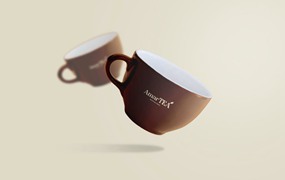 陶瓷茶杯/咖啡杯品牌设计样机 Ceramic Tea Mugs Mockup
