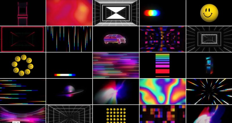 50多种多彩复古街机歌舞厅酒吧激光束运动图形视频素材 EzraCohen Chroma 4K 影视音频 第1张