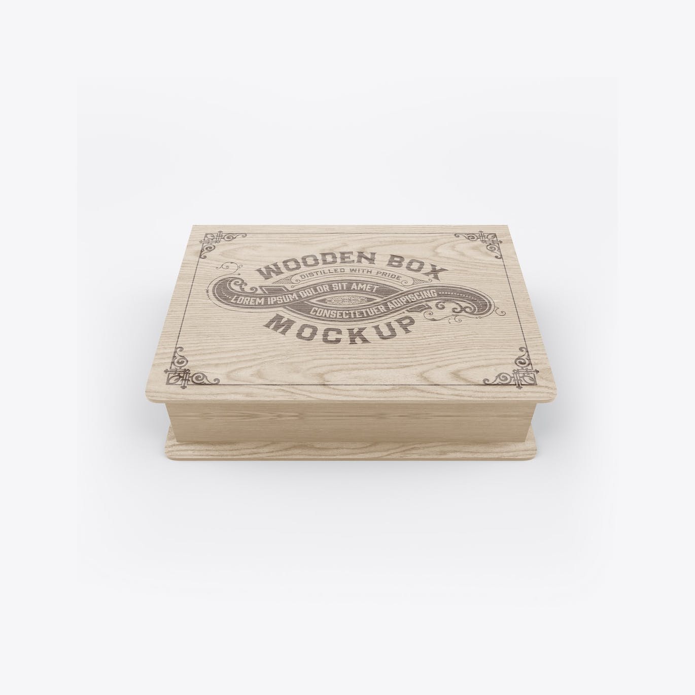木箱木盒Logo设计样机 Wooden Box Mockup 样机素材 第6张