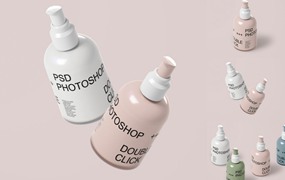 化妆品瓶产品包装样机集 Cosmetic Bottle Mockup Set