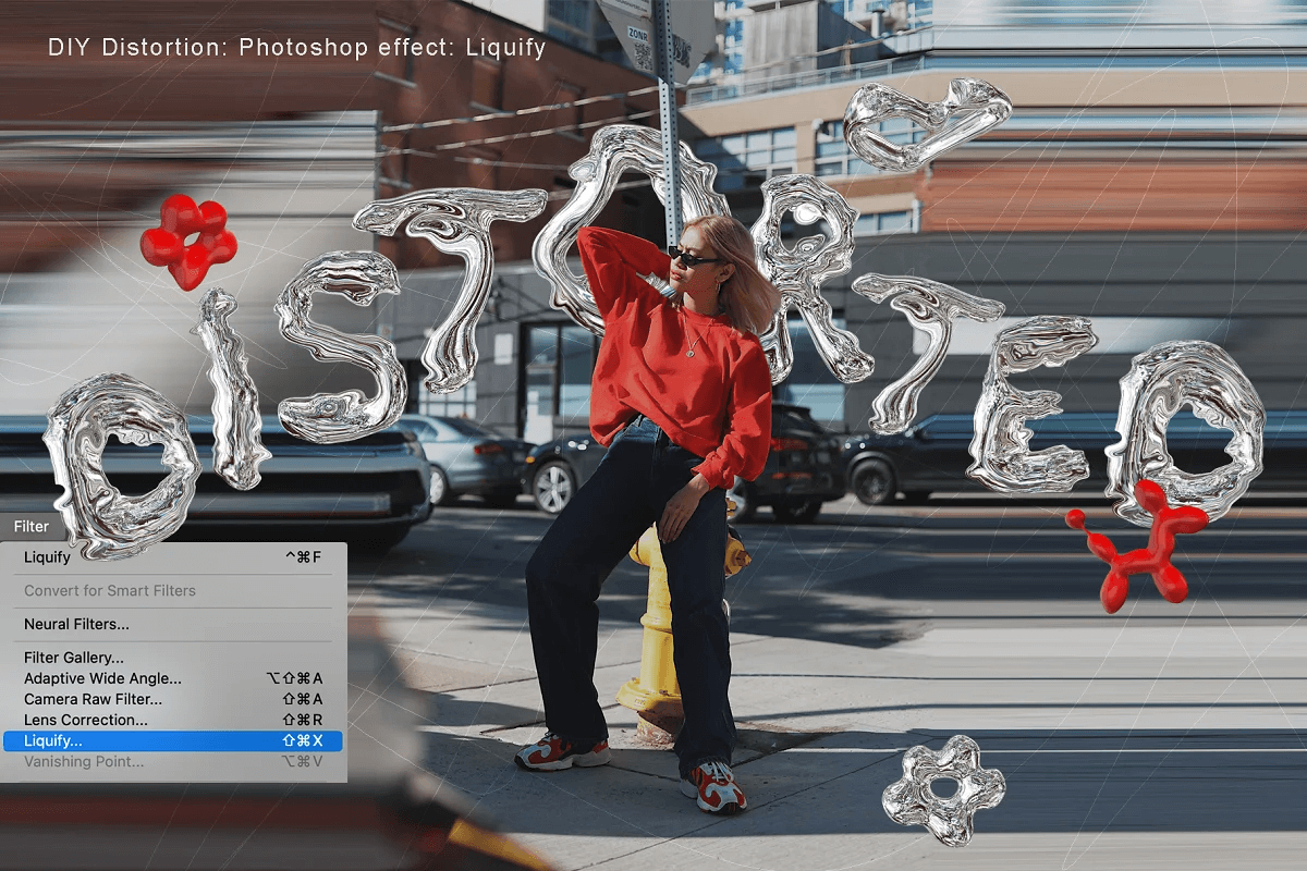 潮流3D虚拟服饰透明金属镀铬铝箔红色气球字母符号形状PNG免抠图 CHROME LATEX 3D 图片素材 第5张