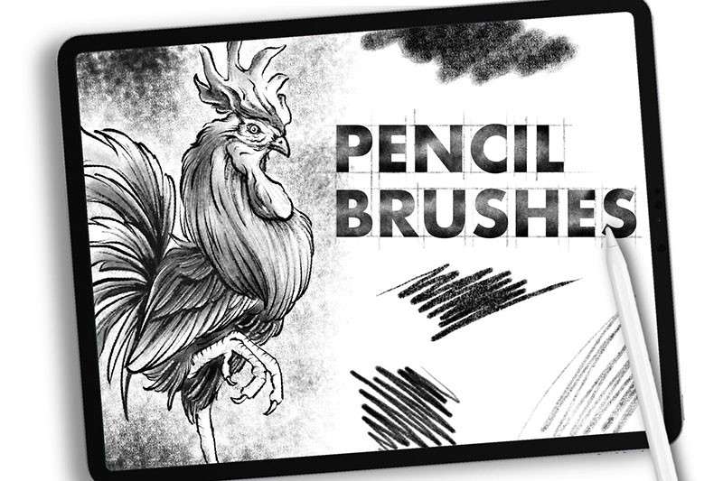 真实的铅笔效果Procreate笔刷 笔刷资源 第1张