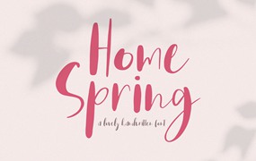 春季甜美品牌设计手写字体 Home Spring – Handwritten Font